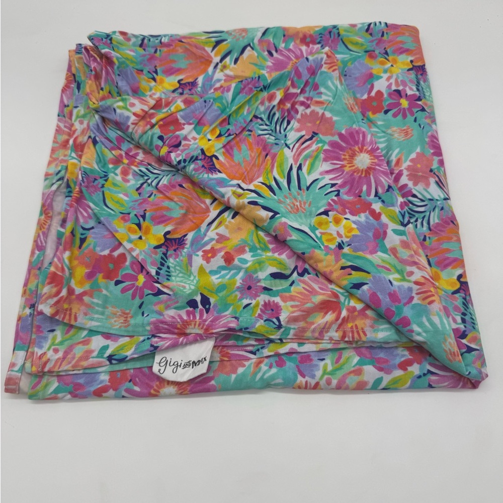 Gigi & Max Bamboo Swaddle Blanket in Floral Design